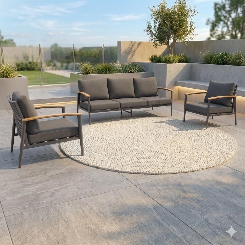Loungesett Avento aluminium tau LC Garden forfra