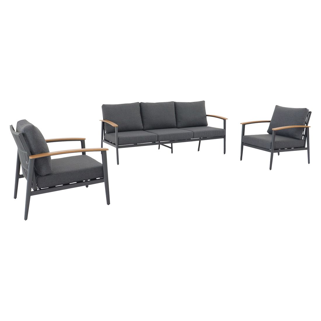 Loungesett Avento aluminium tau LC Garden bakside