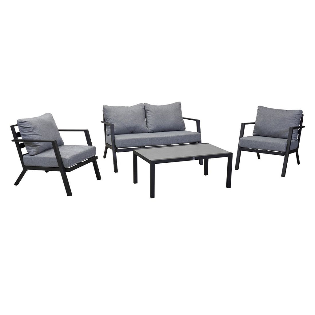Loungesett Bondino med loungebord aluminium antrasitt bakside
