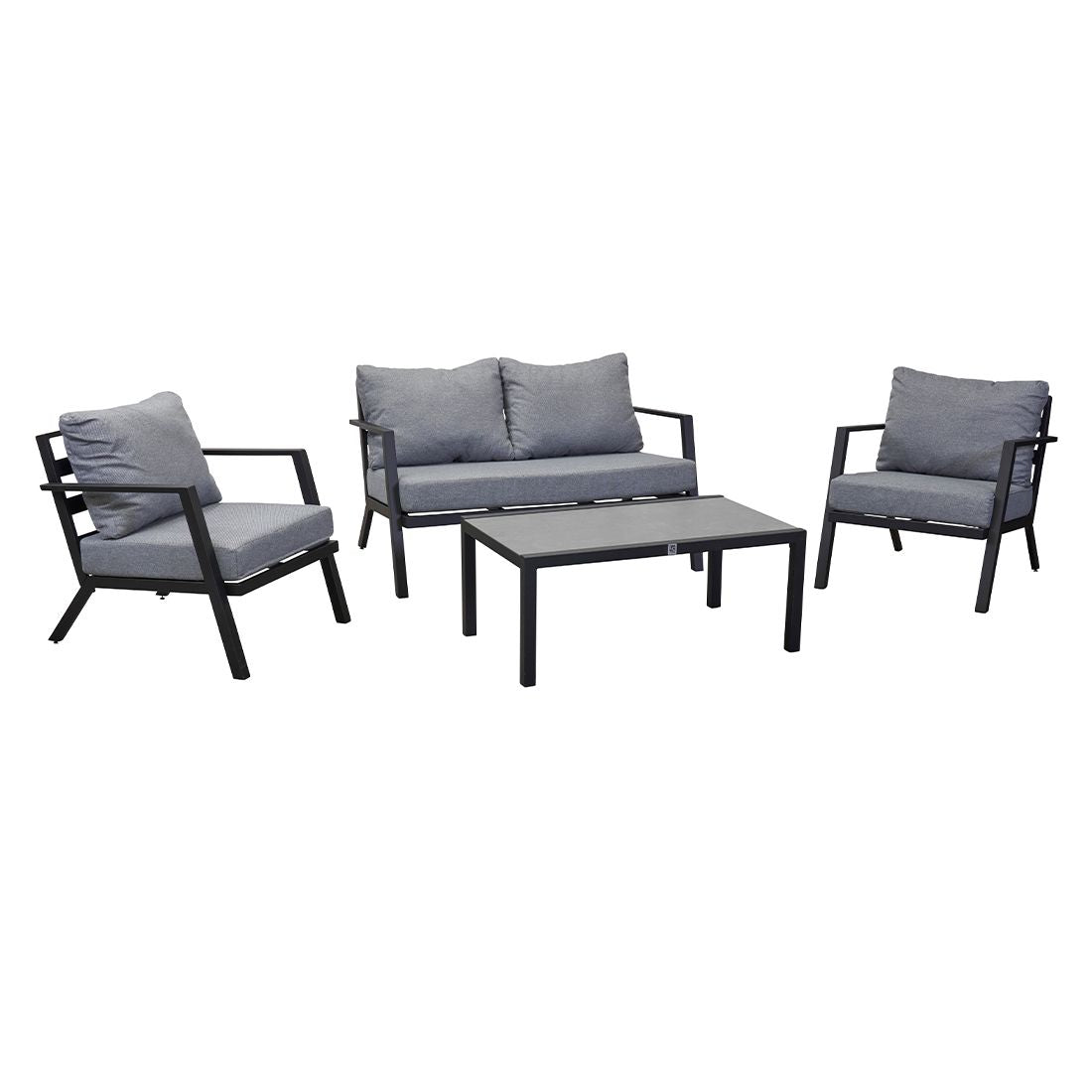 Loungesett Bondino med loungebord aluminium antrasitt bakside