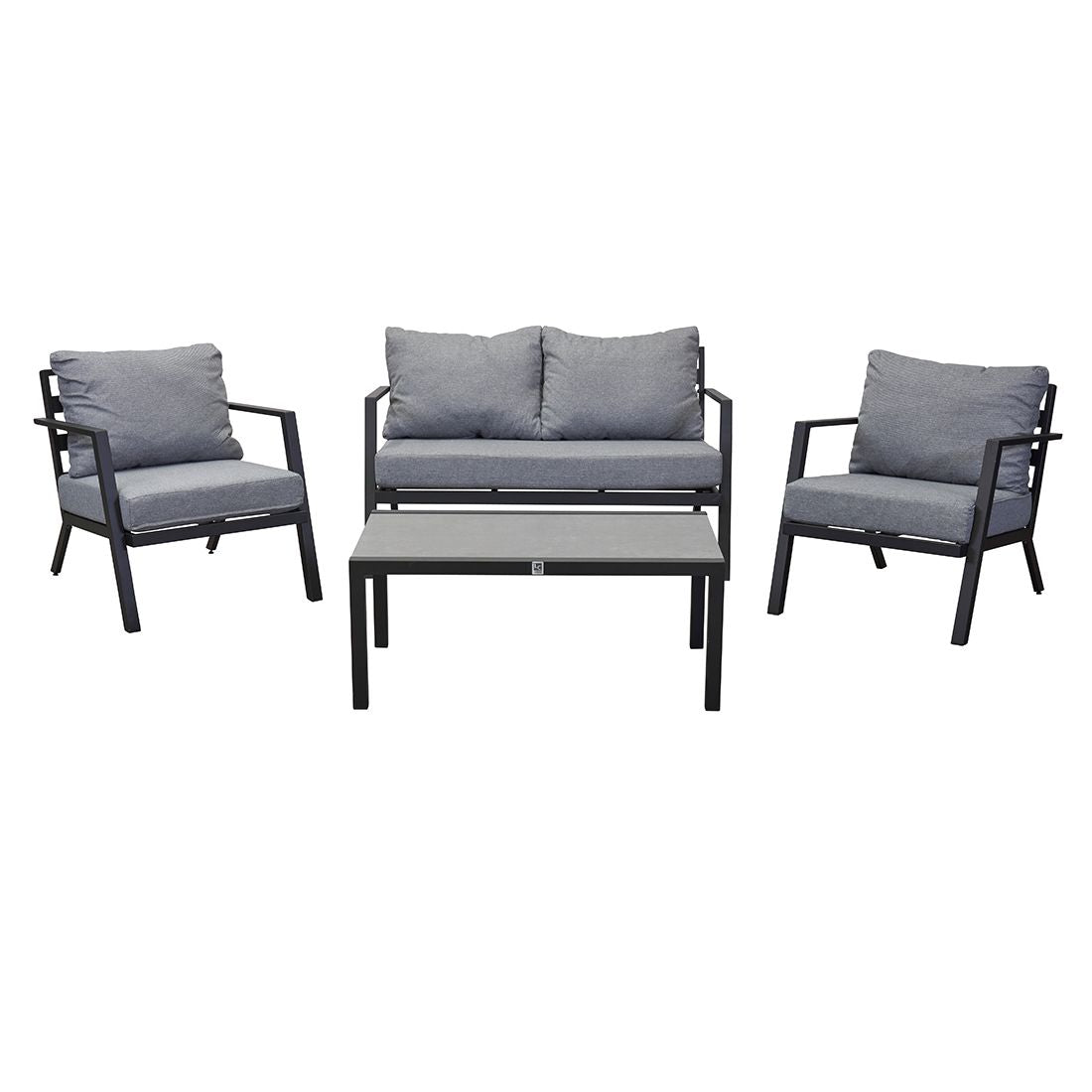 Detaljbilde av Loungesett Bondino med loungebord aluminium antrasitt