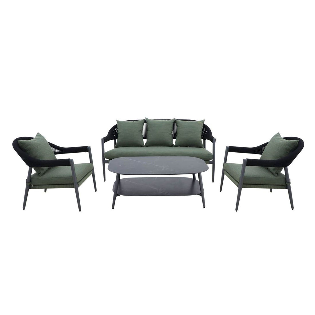 Loungesett Camarillo med loungebord bakside