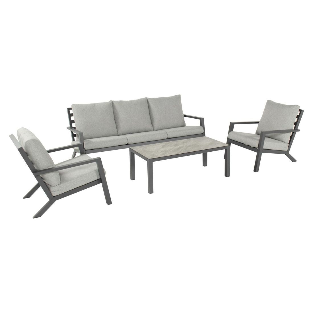 Loungesett Carmel med loungebord aluminium antrasitt Hartman detaljbilde