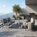 Loungesett Casita aluminium/polyester antrasitt forside