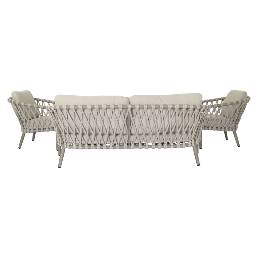 Loungesett Cleveland aluminium tau med pute i Olefin stoff