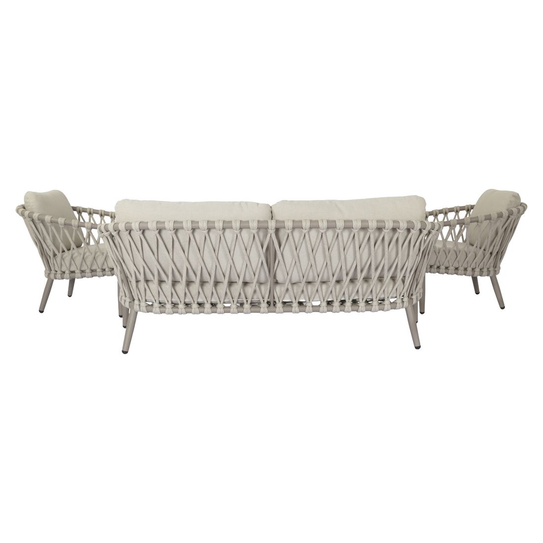 Loungesett Cleveland aluminium tau med pute i Olefin stoff