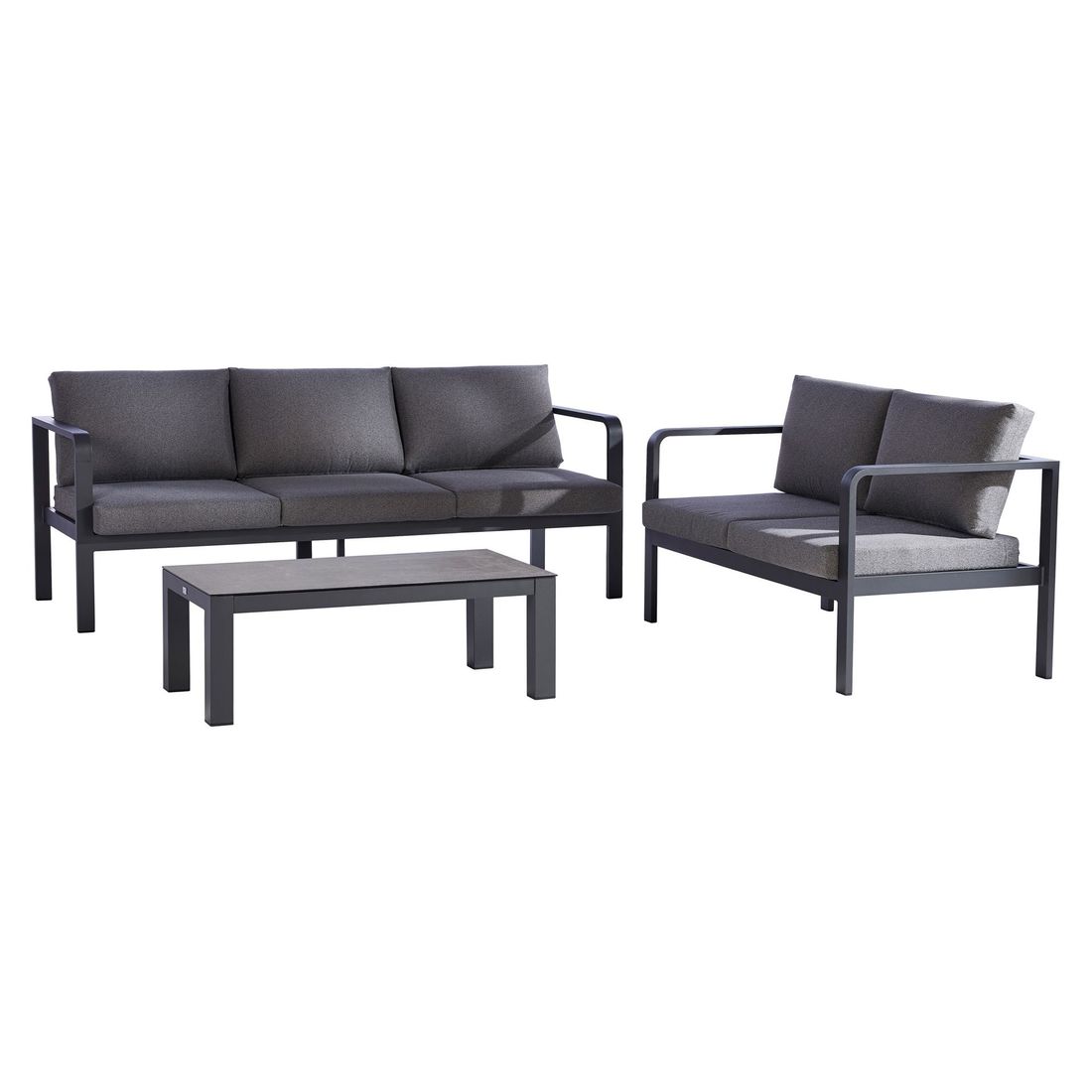 Loungesett Cleveland med loungebord aluminium - Best detalj