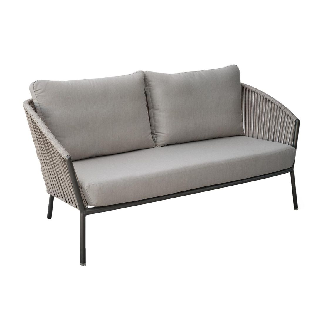 Loungesett Cliff aluminium tau med sidebord nærbilde pute