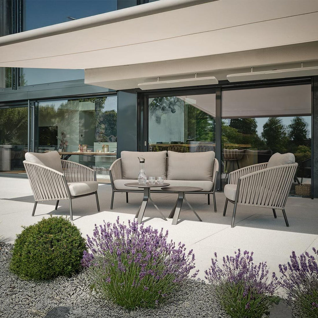 Loungesett Cliff aluminium/tau med sidebord - Stern forfra