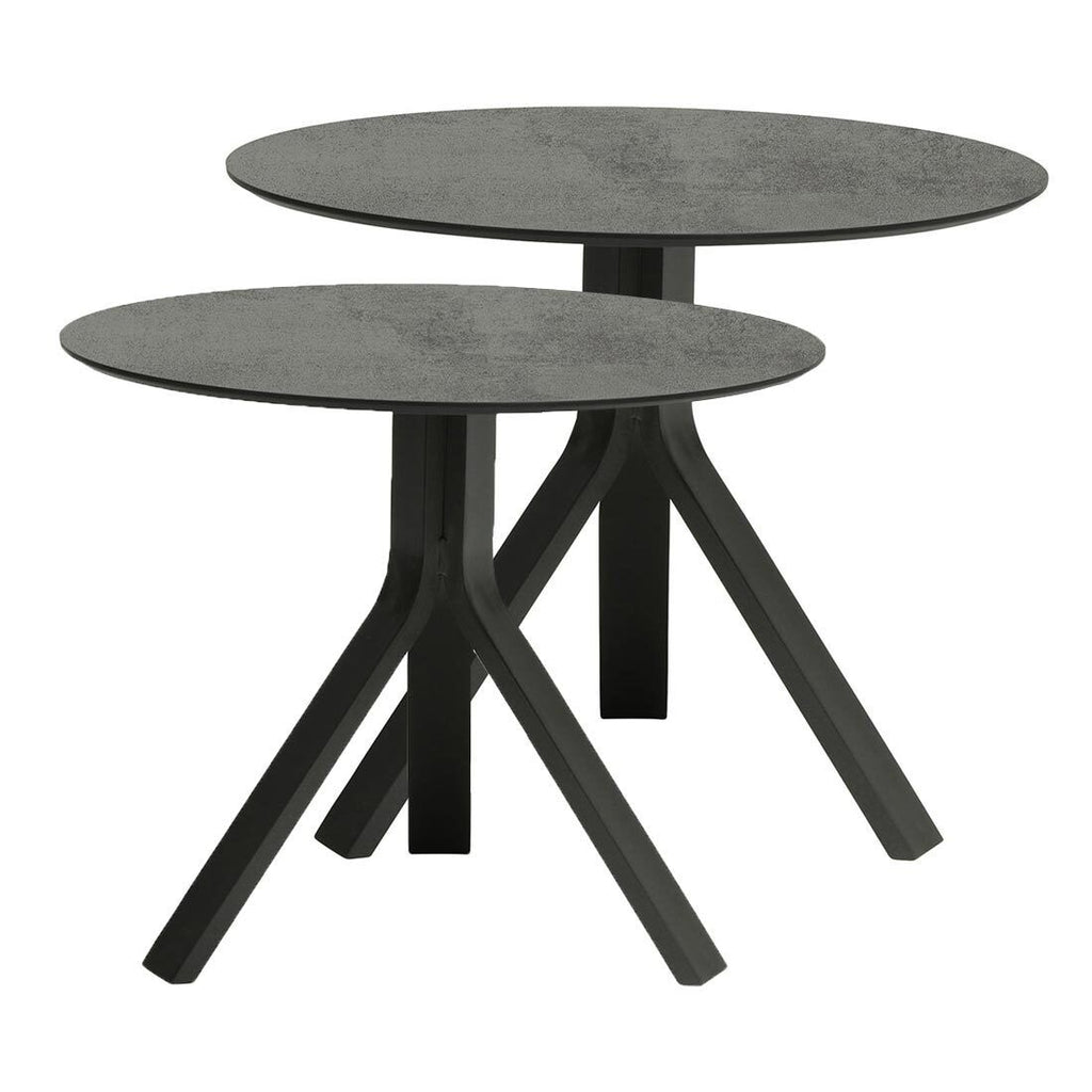 Loungesett Cliff aluminium/tau med sidebord - Stern sidebord og stol