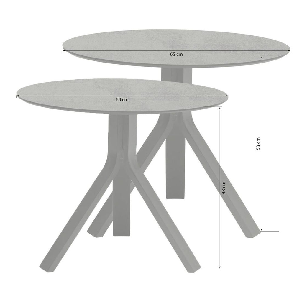 Loungesett Cliff aluminium/tau med sidebord - Stern komplett sett