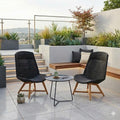 Loungesett Clovelly med loungebord teak/polyrotting forfra