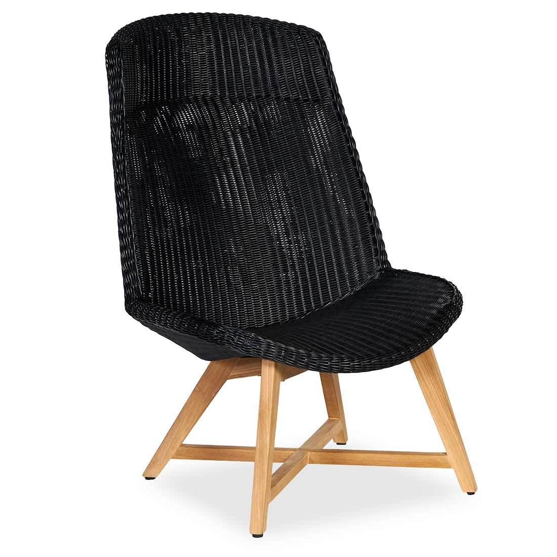 Loungesett Clovelly med loungebord teak/polyrotting detalj av flettverk