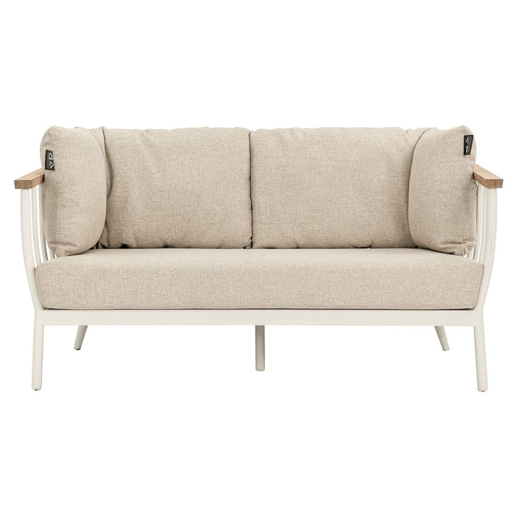 Loungesett Condor med loungebord aluminium/teak nærbilde av Bee Wett stoff