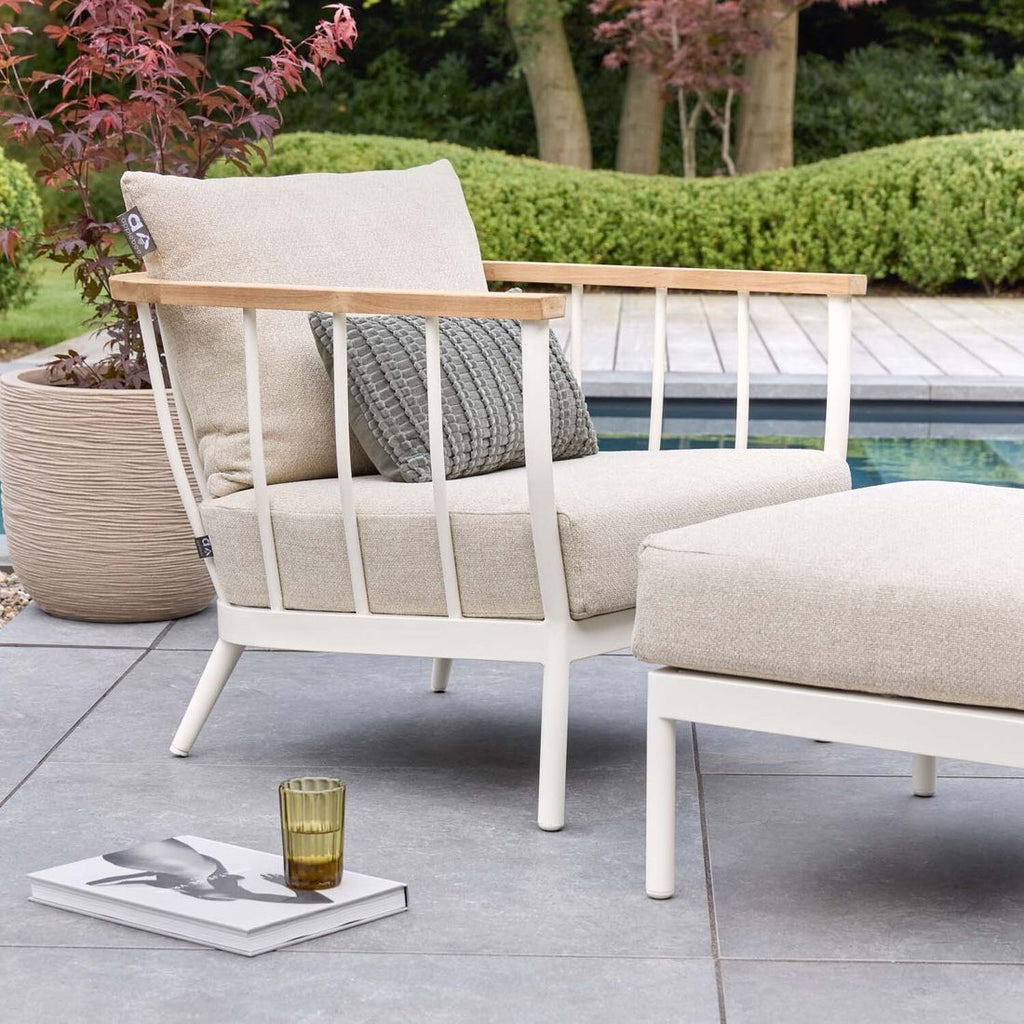 Loungesett Condor med loungebord aluminium/teak - Apple Bee