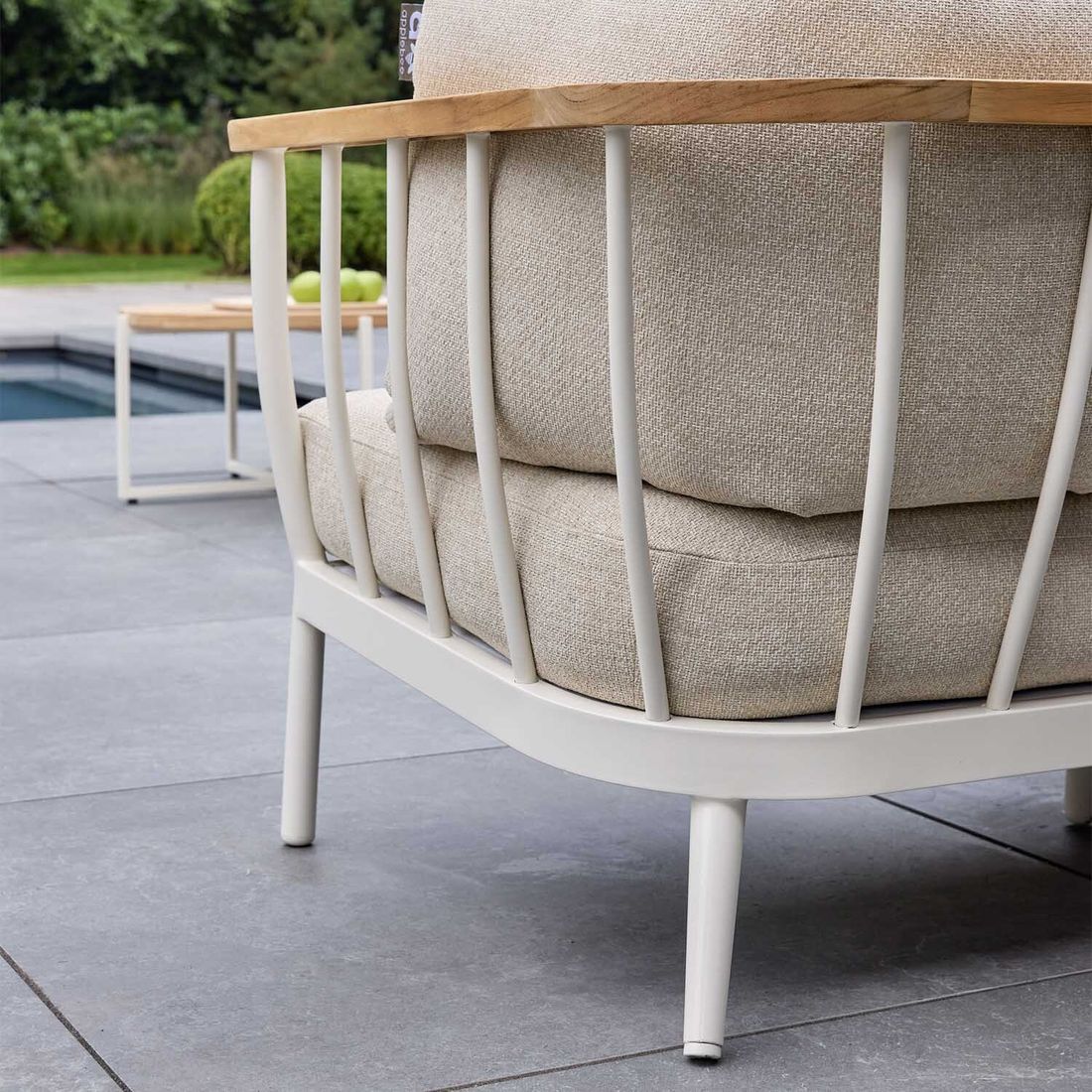 Loungesett Condor med loungebord aluminium/teak - Apple Bee
