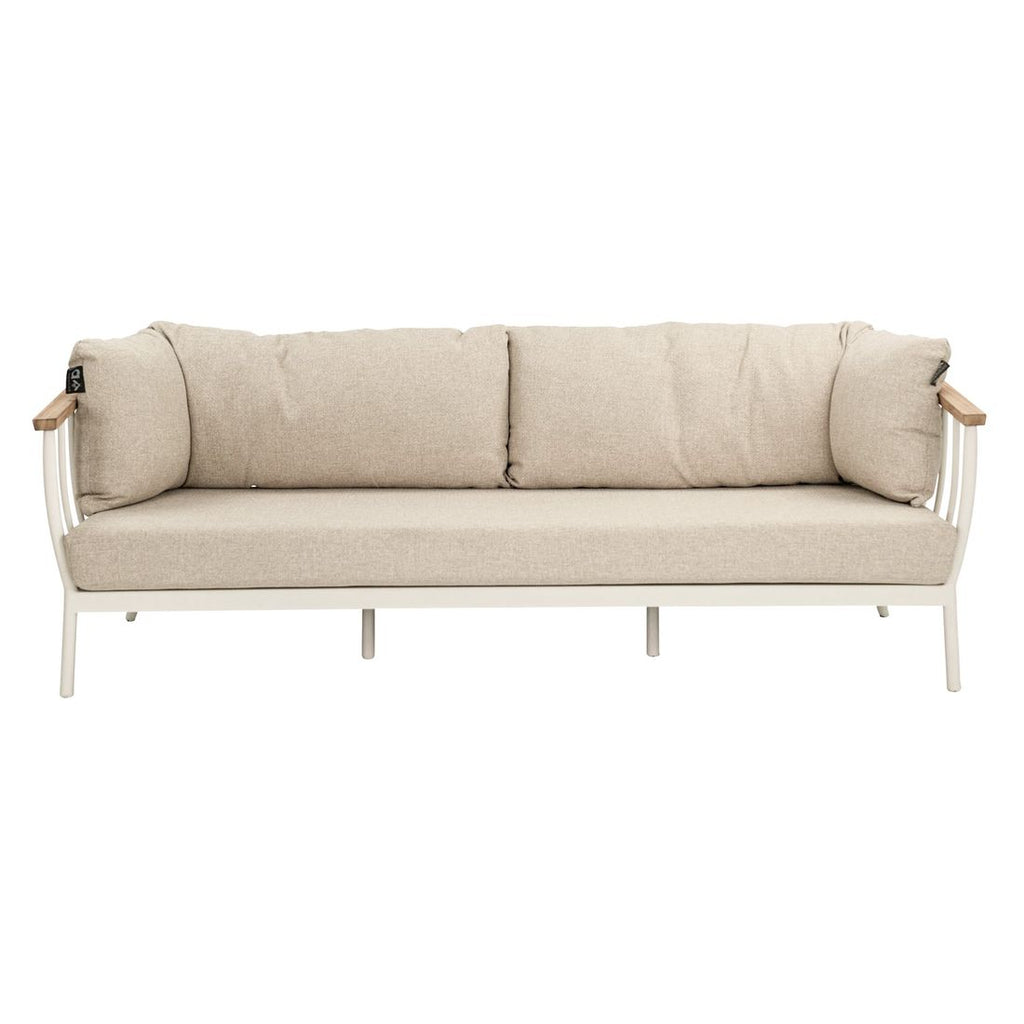 Loungesett Condor med loungebord aluminium/teak Apple Bee nærbilde av teakbord