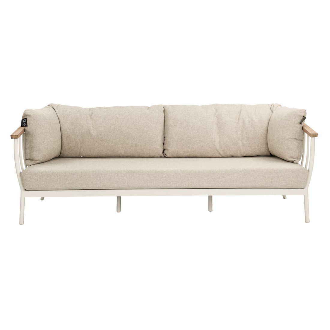 Loungesett Condor med loungebord aluminium/teak Apple Bee nærbilde av teakbord