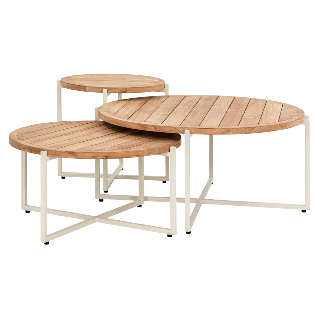 Loungesett Condor med loungebord aluminium/teak - Apple Bee