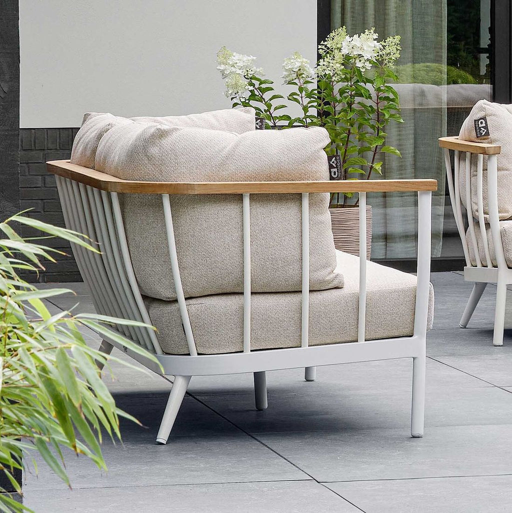 Loungesett Condor med loungebord aluminium/teak - Apple Bee