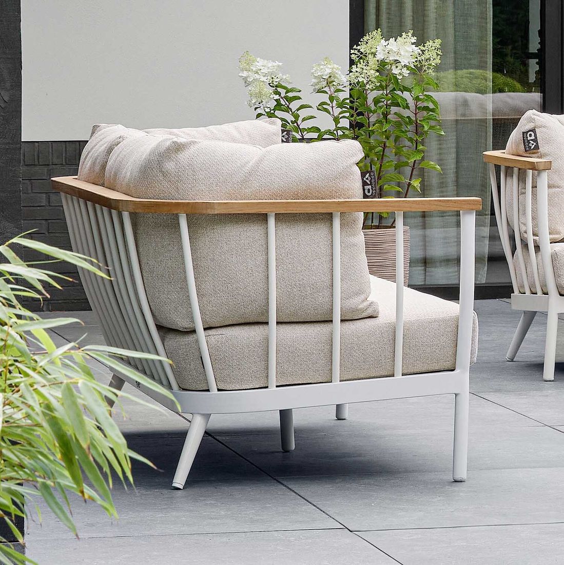 Loungesett Condor med loungebord aluminium/teak - Apple Bee