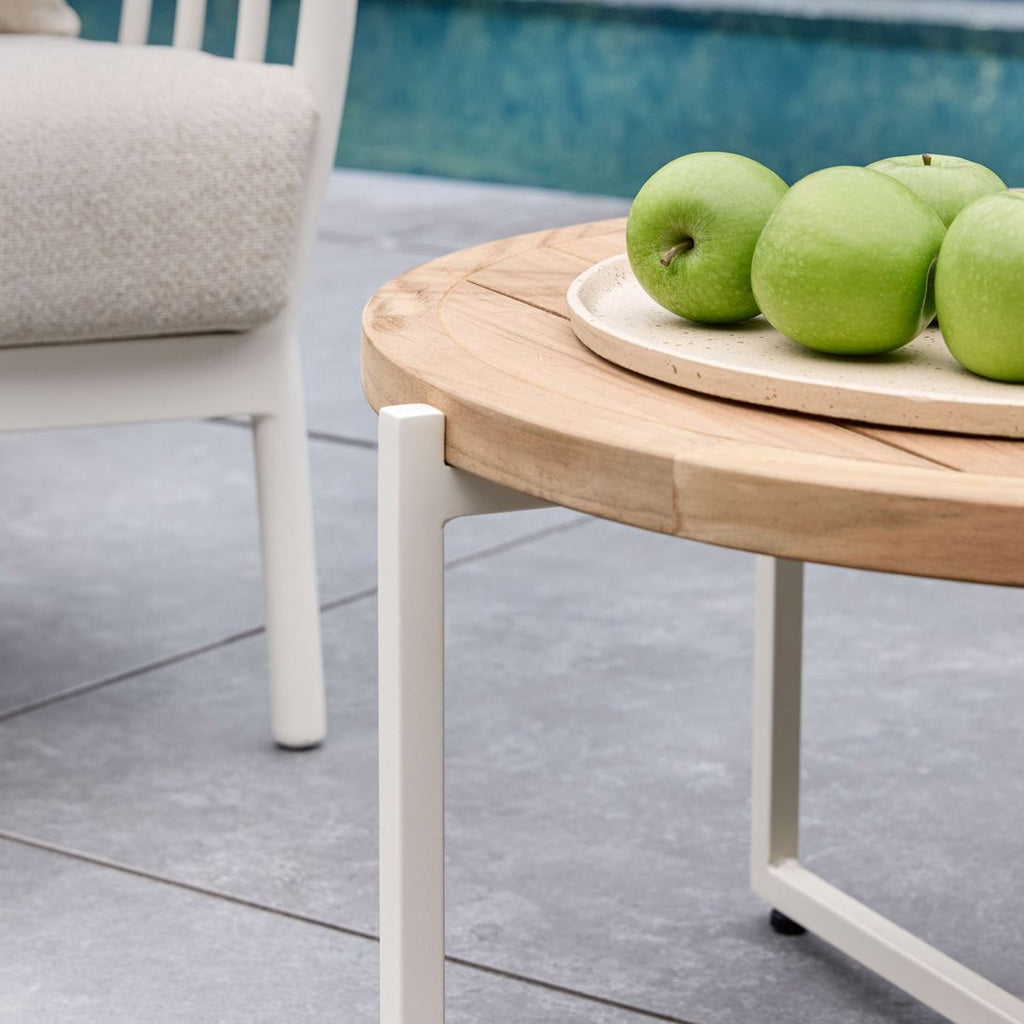 Loungesett Condor med loungebord aluminium/teak - Apple Bee