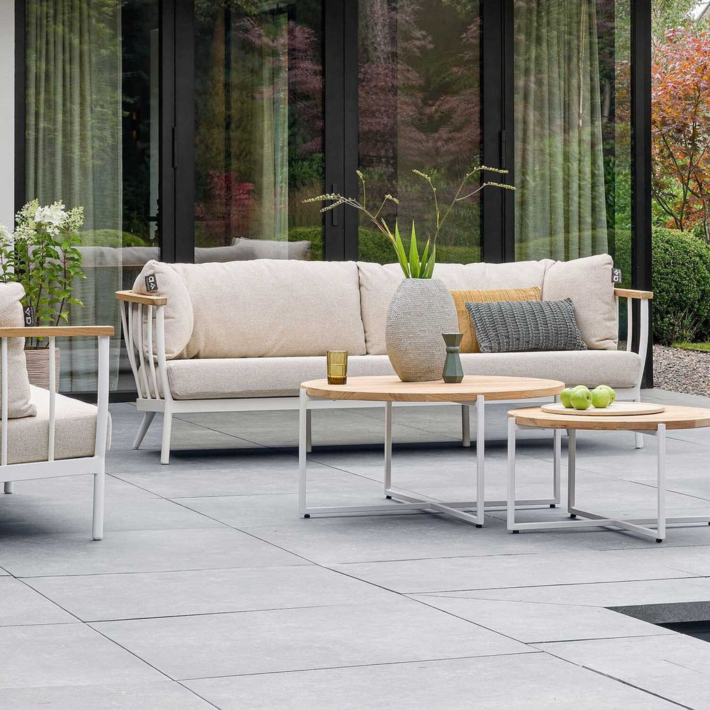 Loungesett Condor med loungebord aluminium/teak - Apple Bee