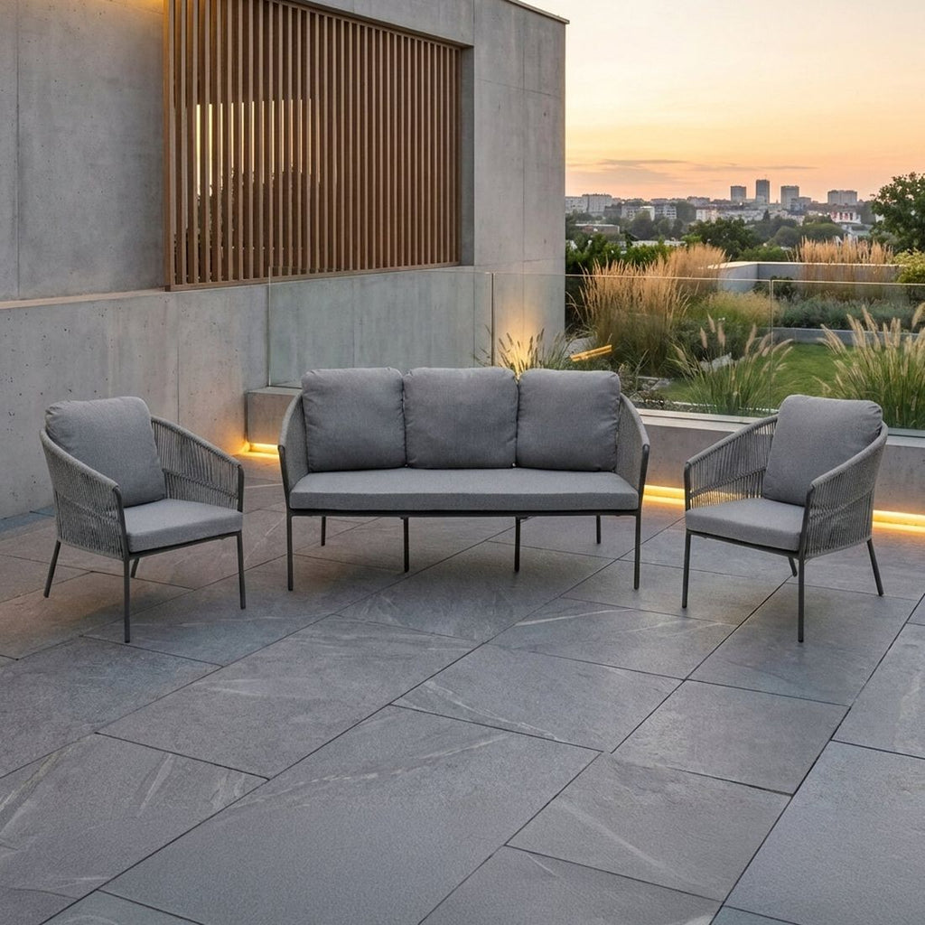 Loungesett Covo aluminium tau olefin - forfra