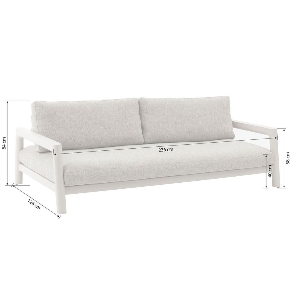 Loungesett Cozy med høydejusterbart bord, aluminium/tau - Zebra