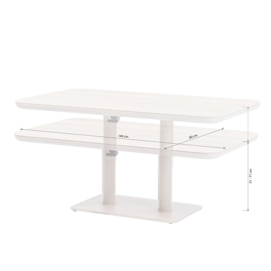 Loungesett Cozy med høydejusterbart bord, aluminium/tau - Zebra