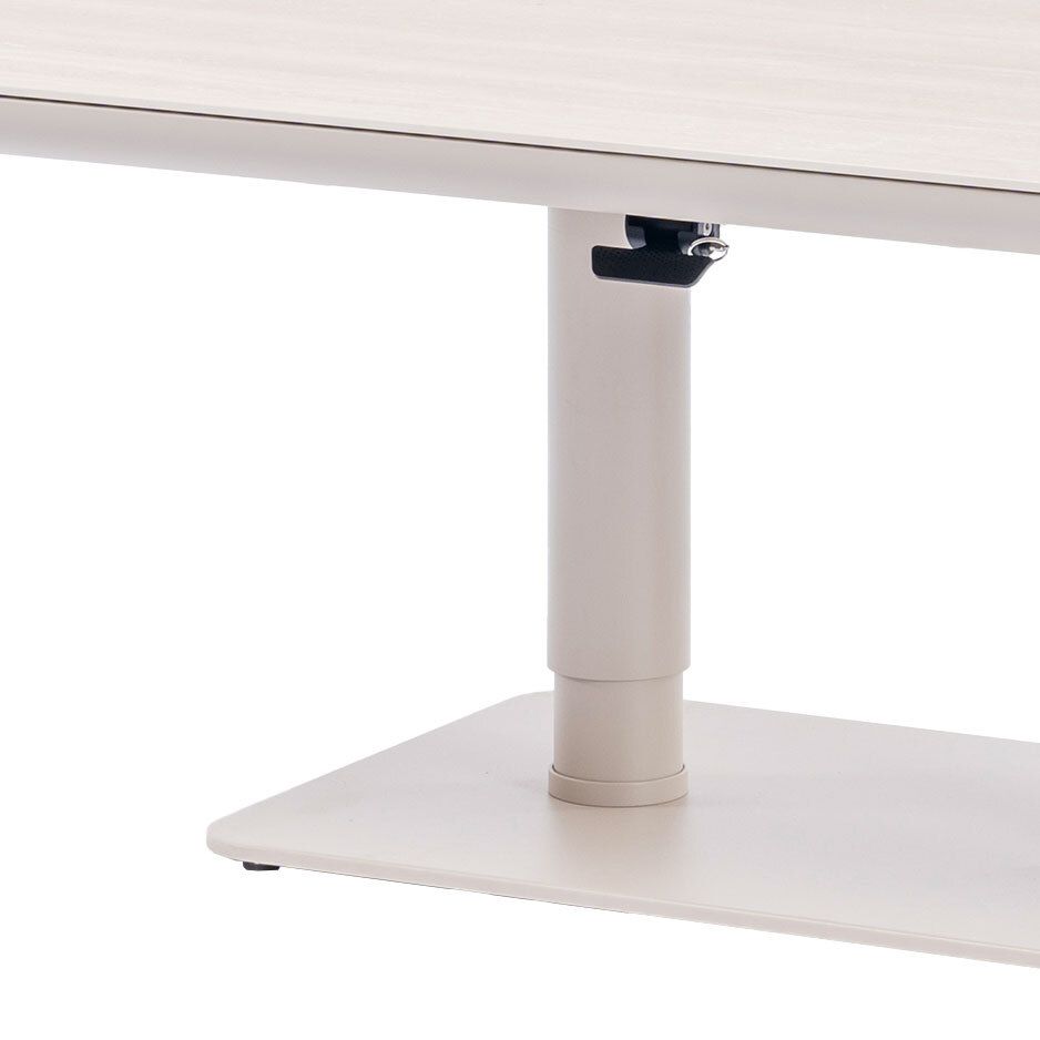 Loungesett Cozy med høydejusterbart bord, aluminium/tau - Zebra