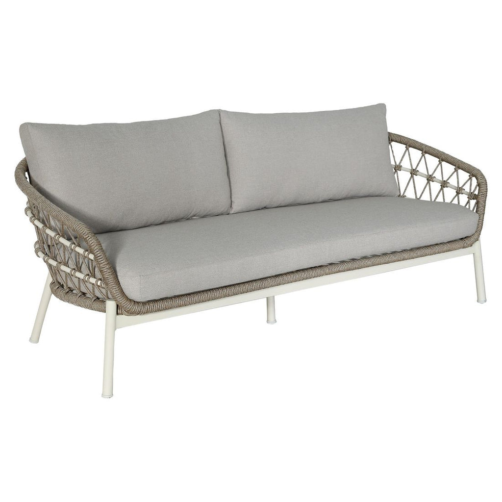 Loungesett Dakota med loungebord aluminium og tau detalj tau-materiale