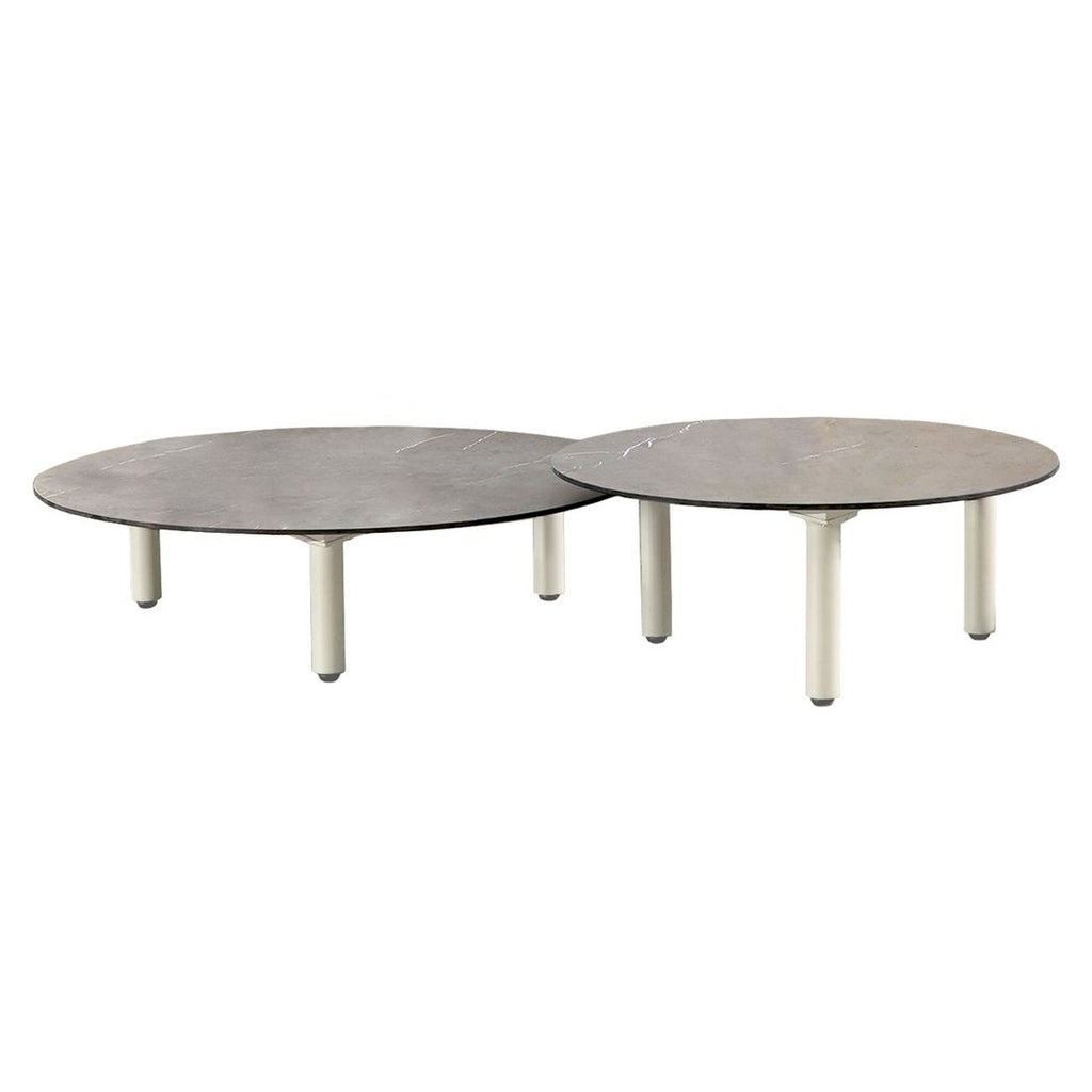 Loungesett Dakota med loungebord aluminium og tau nærbilde bordplate