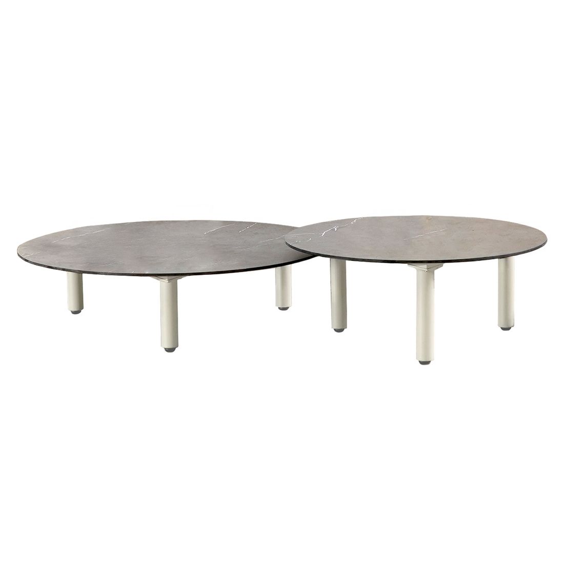 Loungesett Dakota med loungebord aluminium og tau nærbilde bordplate