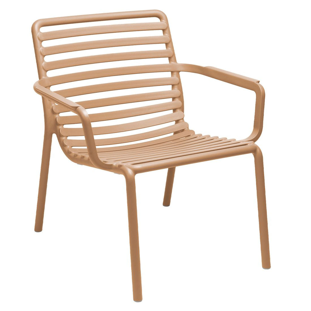 Loungesett Doga Relax med loungebord plast cappuccino stabelbar