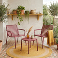 Loungesett Doga Relax plast stabelbar marsala detalj av materiale