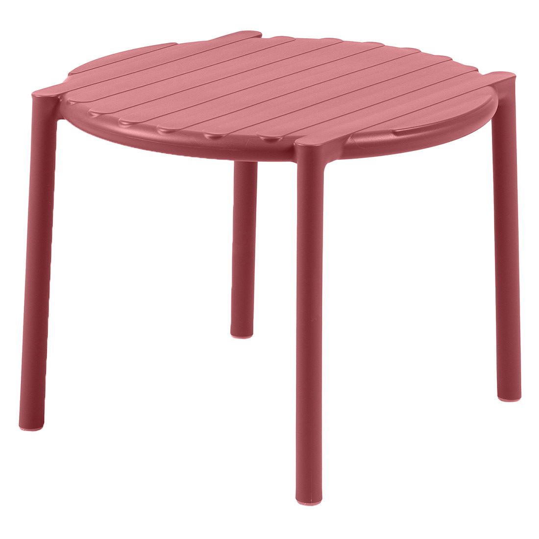 Loungesett Doga Relax plast stabelbar marsala detalj av bordplate