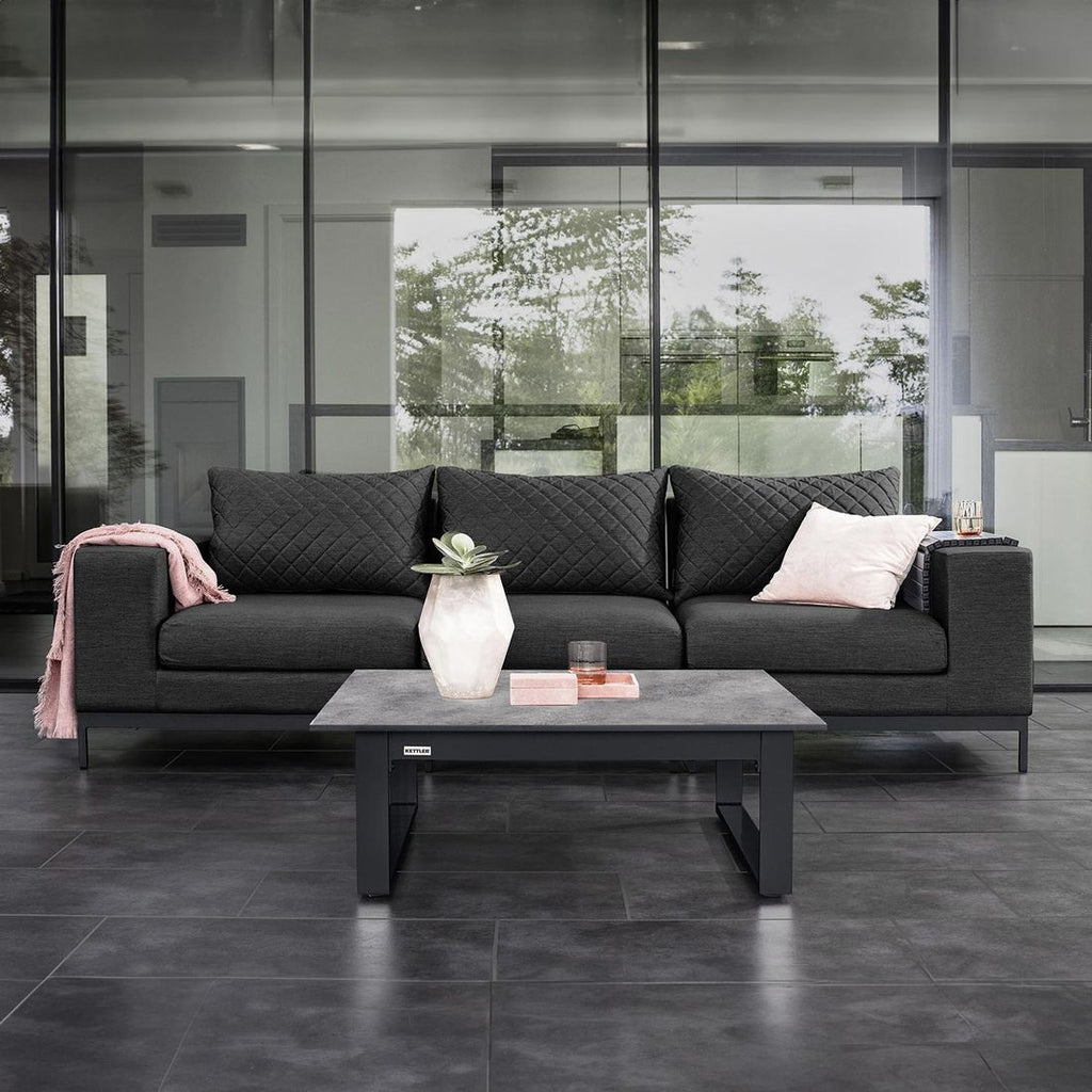 Loungesett Ego Modular med loungebord aluminium antrasitt forfra