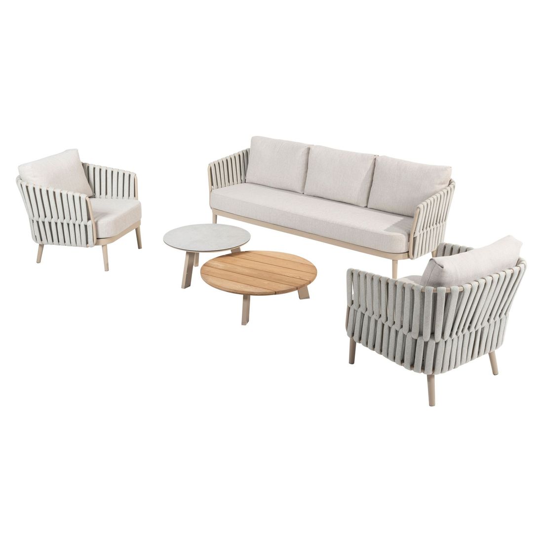 Loungesett Eva med loungebord aluminium tau olefin 4Seasons bakside