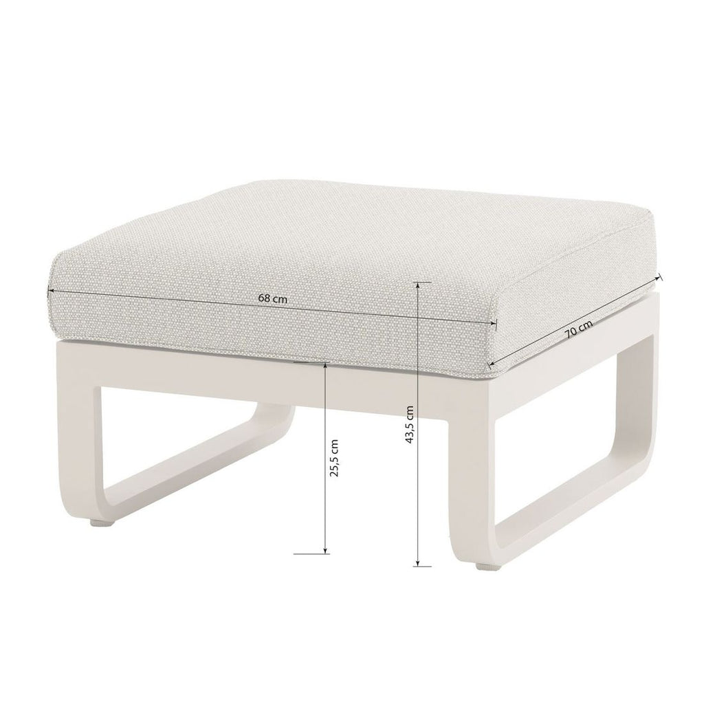 Loungesett Fly med loungebord aluminium/olefin - Zebra detalj av bordplate