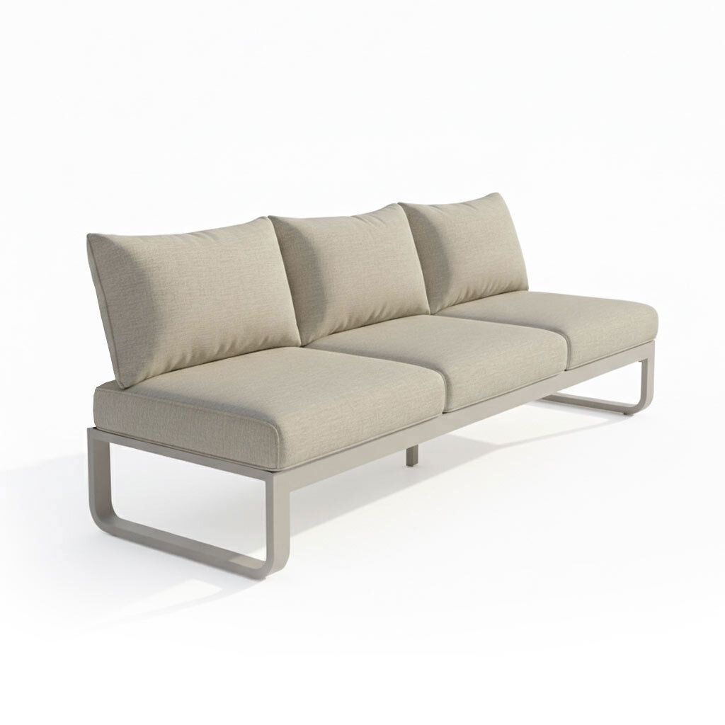 Detalj av Loungesett Fly med loungebord aluminium/olefin - Zebra stoff