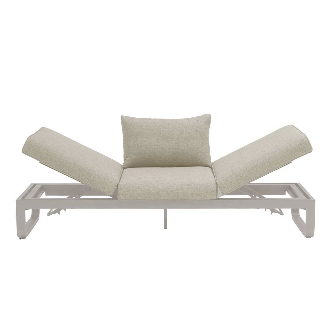 Loungesett Fly med loungebord aluminium/olefin - Zebra sittekomfort
