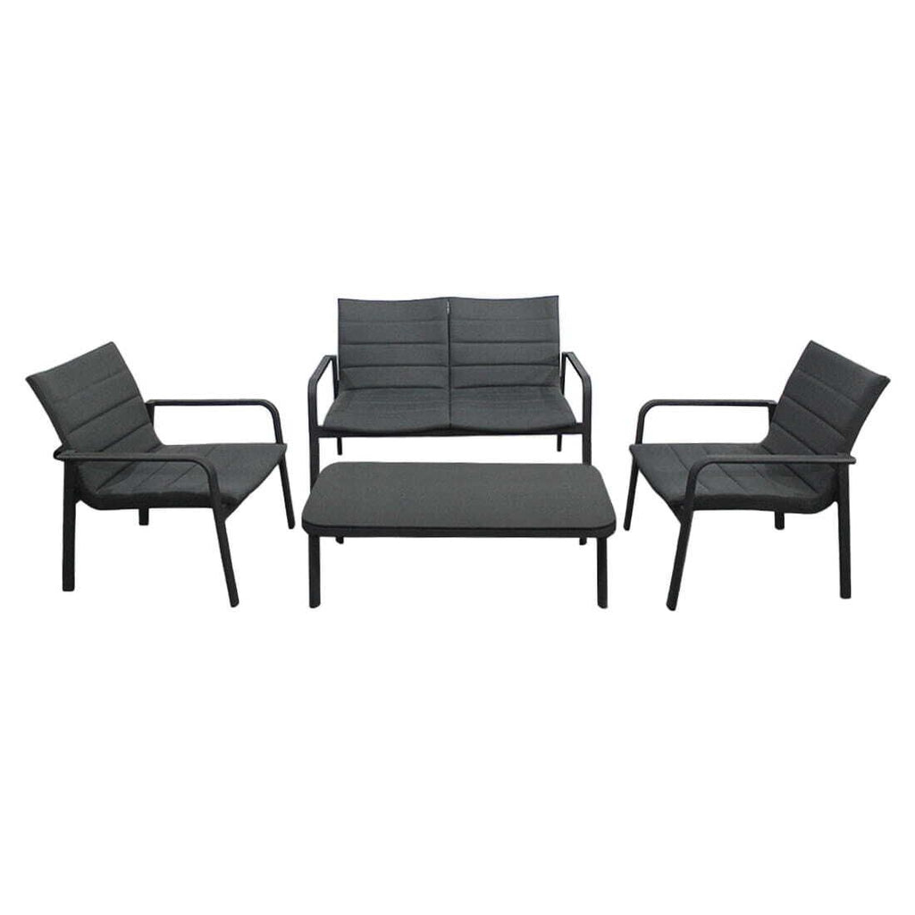 Loungesett Fontana med loungebord aluminium antrasitt bakside