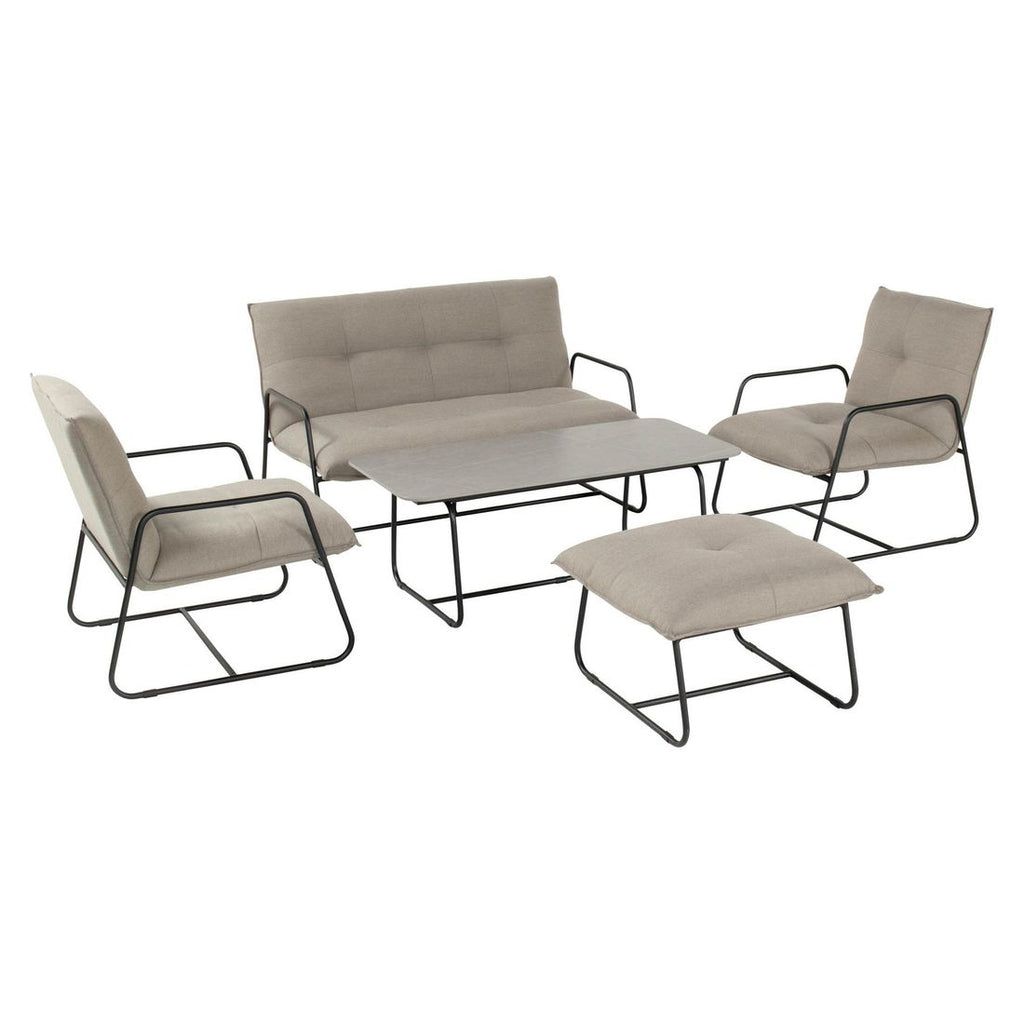 Loungesett Fontein med loungebord aluminium/keramikk pute detalj