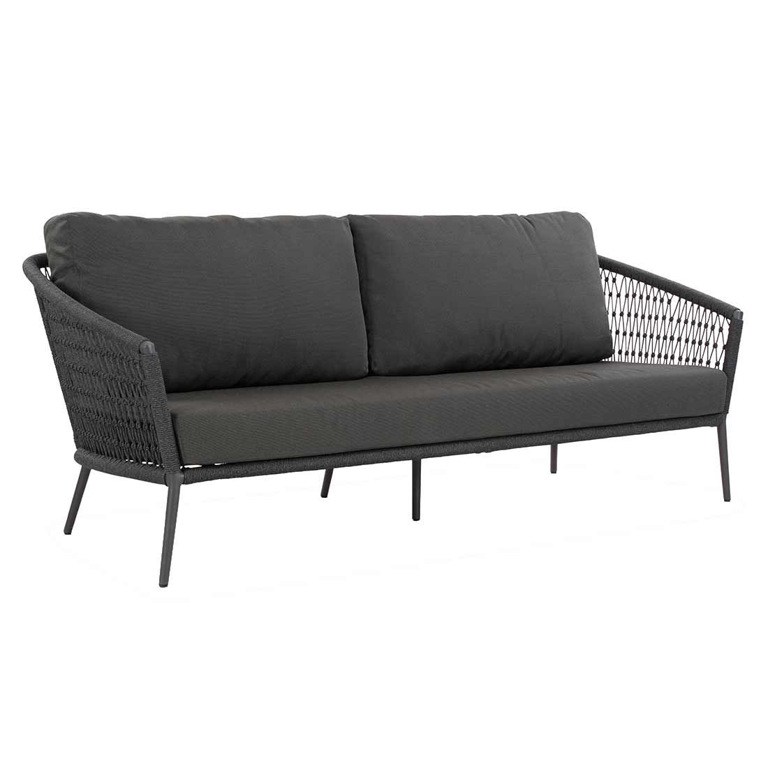 Loungesett Ibiza med loungebord aluminium tau bakside visning