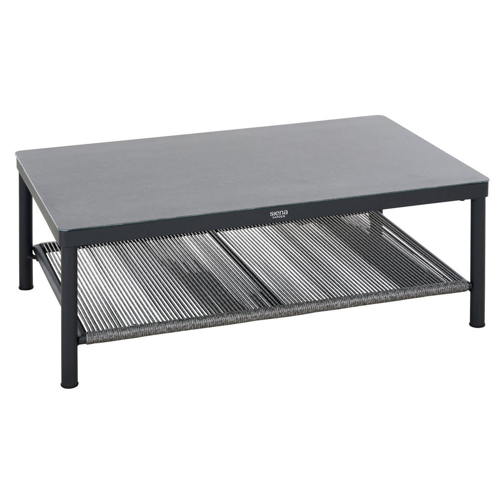 Loungesett Kansas med loungebord, aluminium/flettverk - Siena Garden