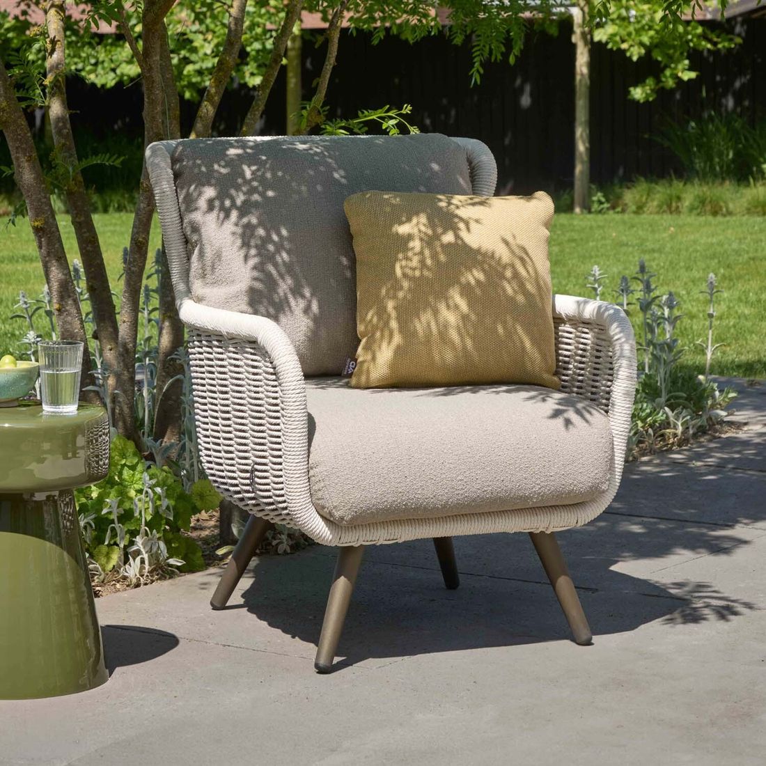 Loungesett Key Largo aluminium tau med loungebord ryggstøtte