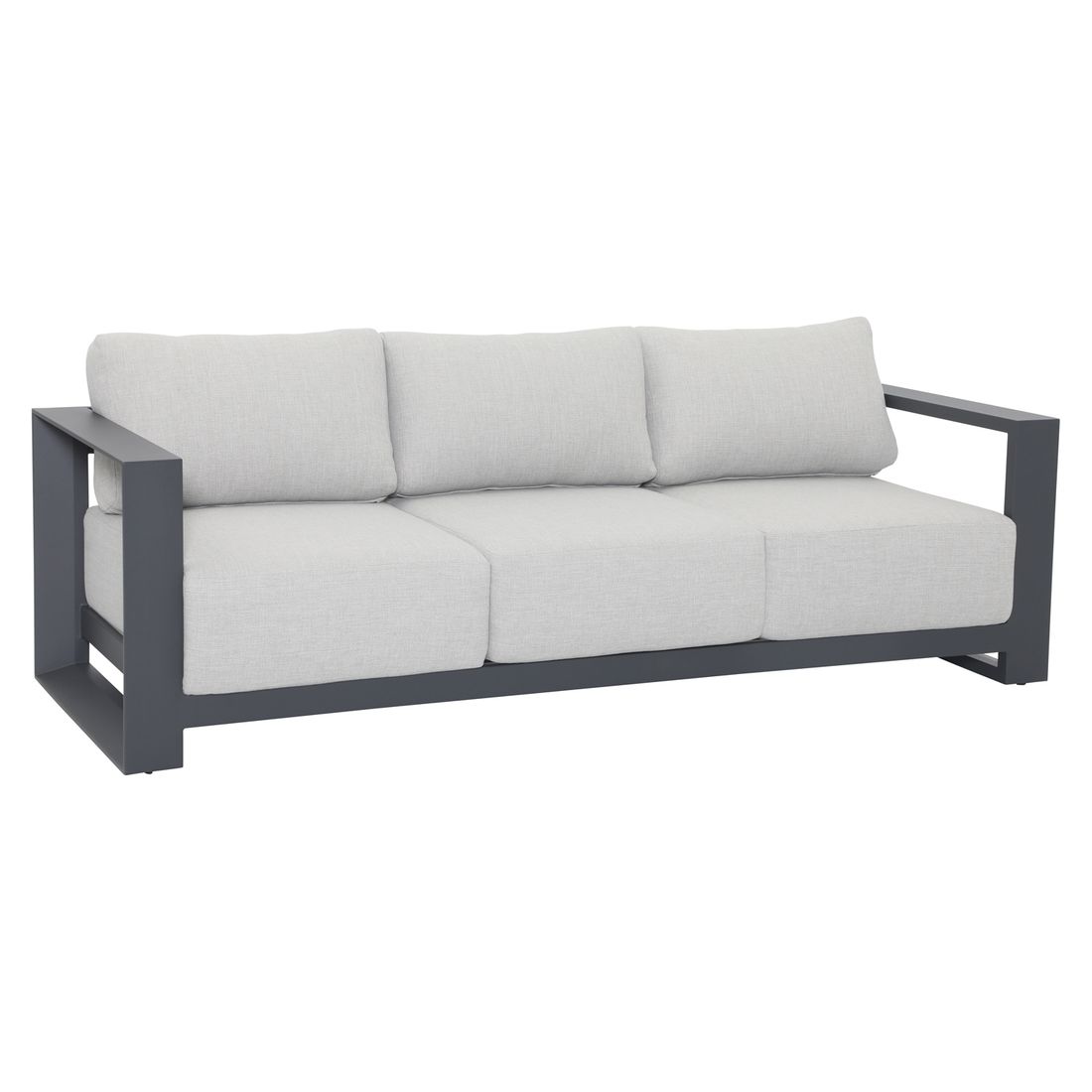 Loungesett Levanto aluminium med loungebord fra siden