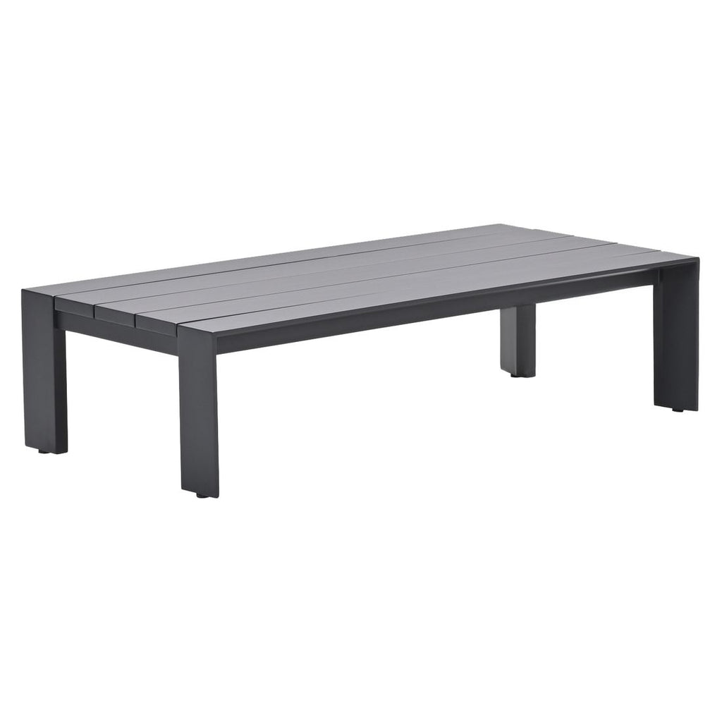 Loungesett Levanto aluminium med loungebord oversikt uteplass