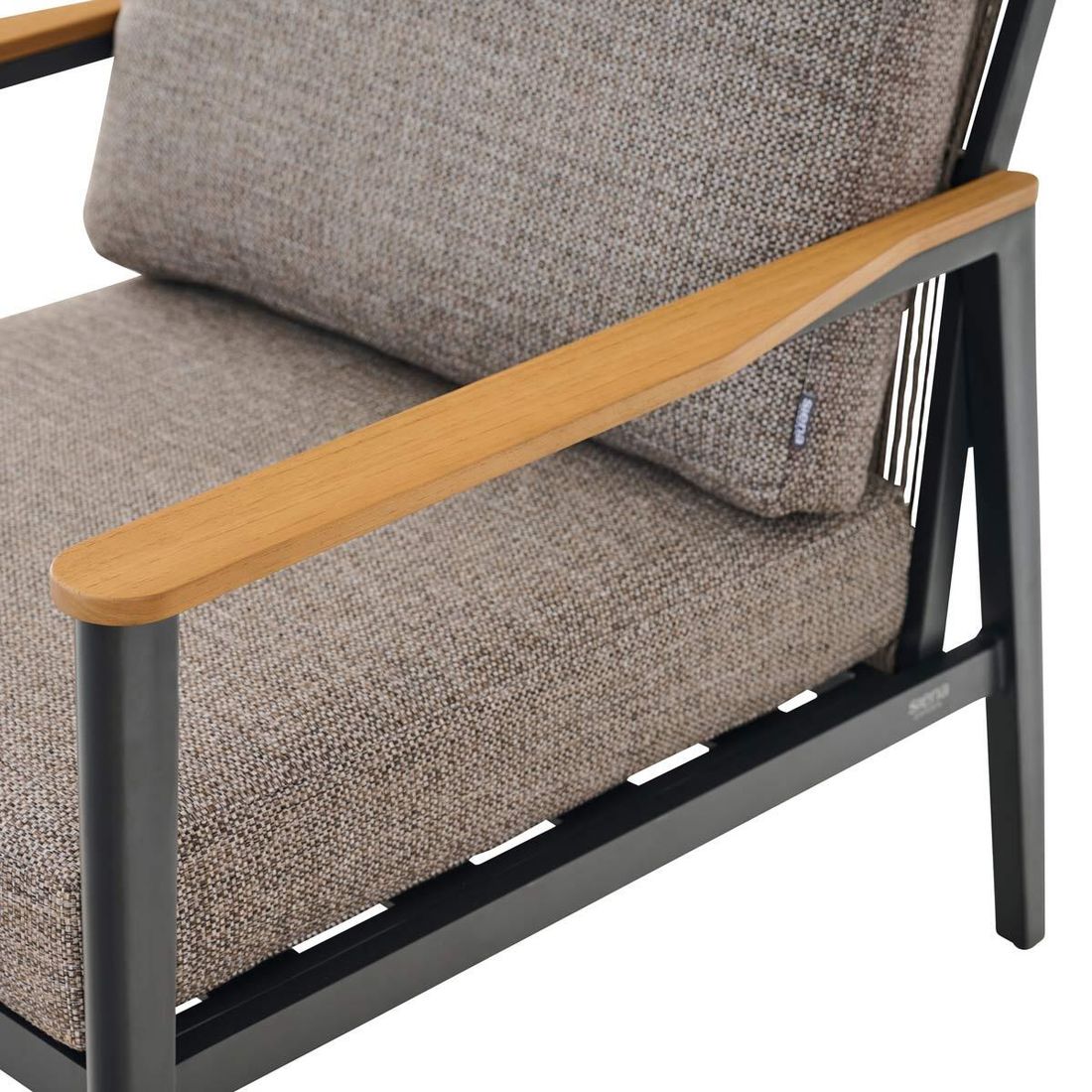 Loungesett Liguria aluminium/flettverk med keramikkbord moderne design